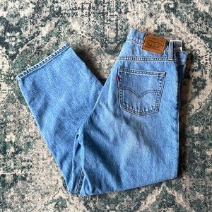 LEVI’S balloon leg high waisted denim
